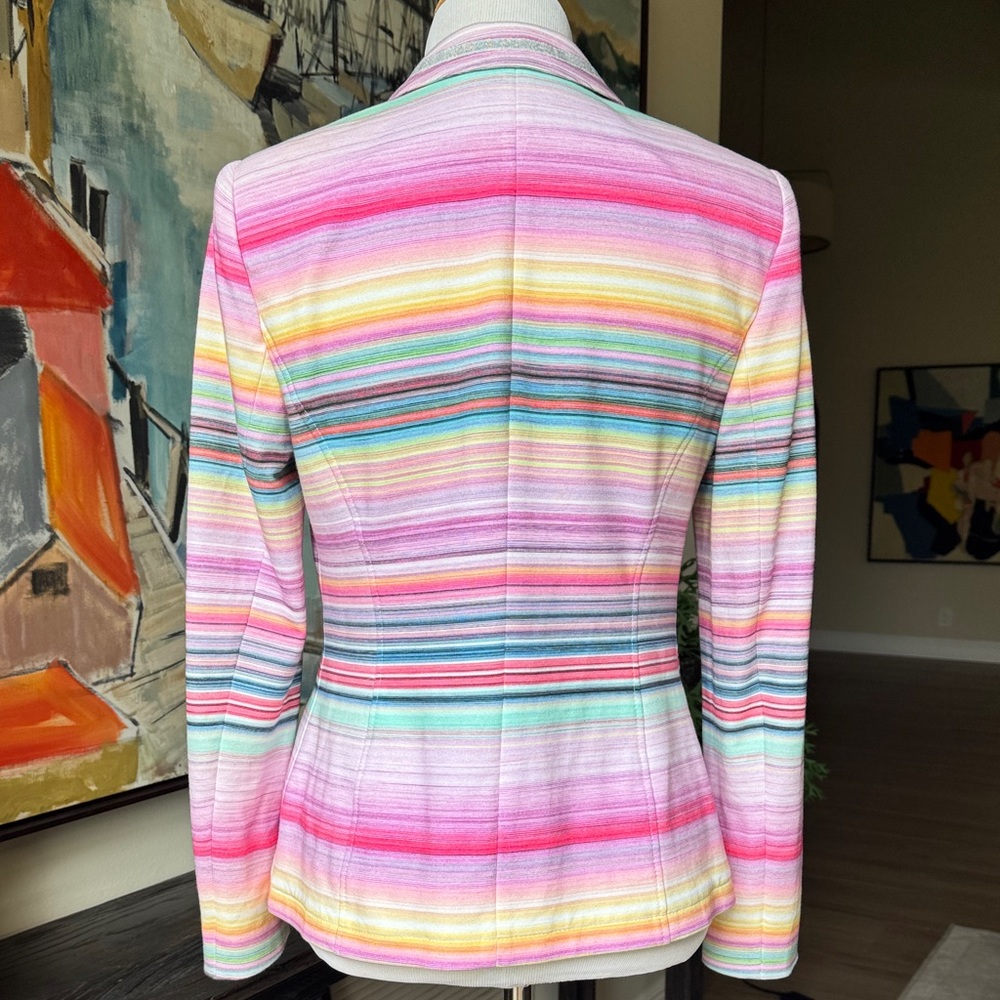 Basler Multicolor Pastel Striped Blazer - Picture 4 of 7